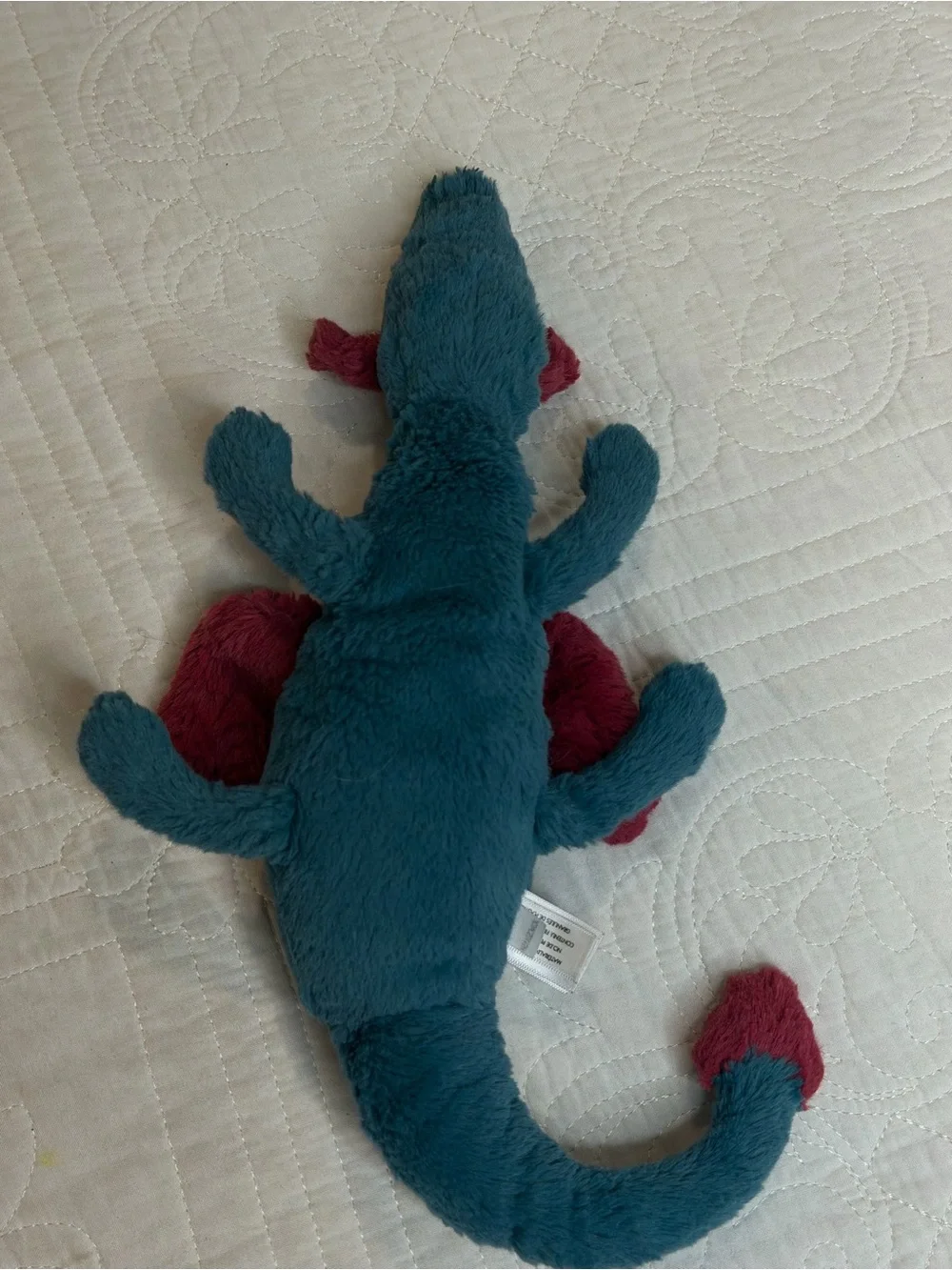 Jellycat London Little Dexter Dragon Plush Teal Maroon Small 12” Stuffie Toy